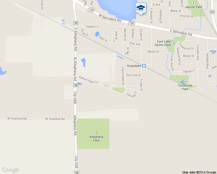 map of restaurants, bars, coffee shops, grocery stores, and more near 246 Station Park Circle in Grayslake