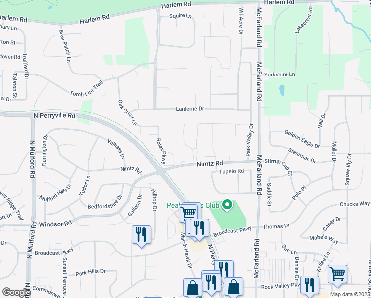 map of restaurants, bars, coffee shops, grocery stores, and more near 4888 Pine Cone Court in Loves Park