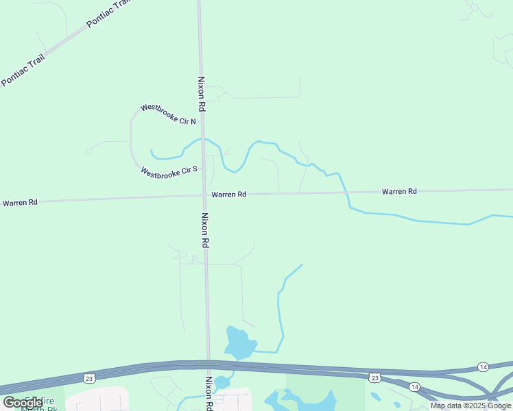 map of restaurants, bars, coffee shops, grocery stores, and more near 2891 Warren Road in Ann Arbor