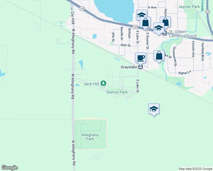 map of restaurants, bars, coffee shops, grocery stores, and more near 263 Lionel Drive in Grayslake