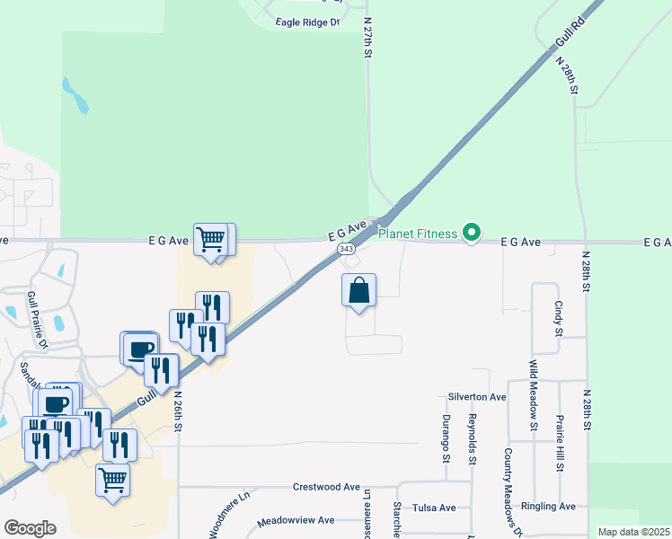 map of restaurants, bars, coffee shops, grocery stores, and more near 6278 Gull Rd in Kalamazoo Township