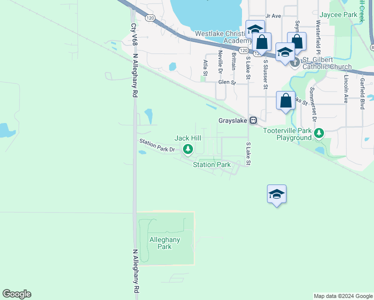 map of restaurants, bars, coffee shops, grocery stores, and more near 263 Lionel Drive in Grayslake