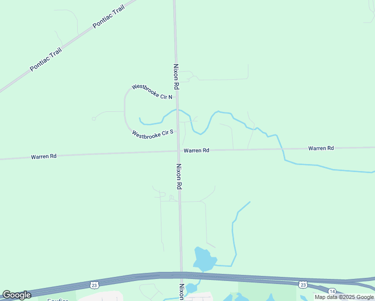 map of restaurants, bars, coffee shops, grocery stores, and more near 2751 Warren Road in Ann Arbor