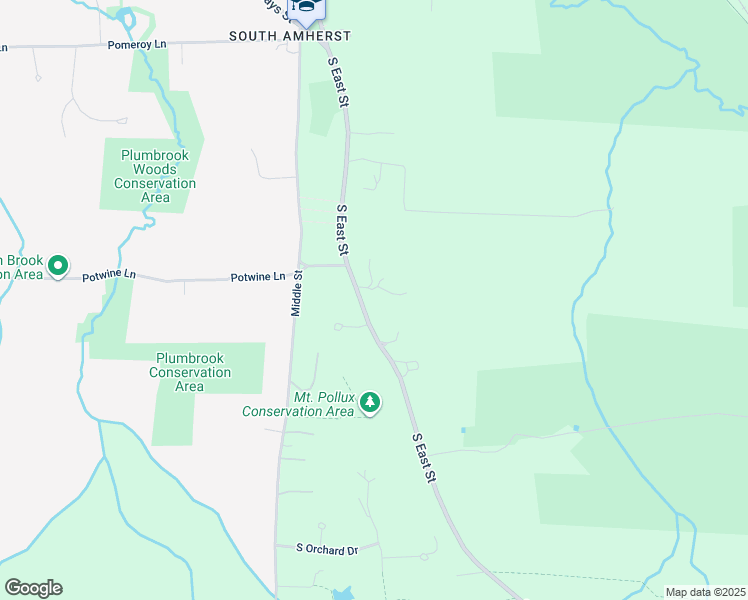 map of restaurants, bars, coffee shops, grocery stores, and more near 1350 South East Street in Amherst