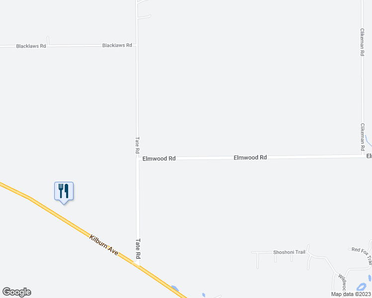 map of restaurants, bars, coffee shops, grocery stores, and more near 5791 Elmwood Road in Rockford