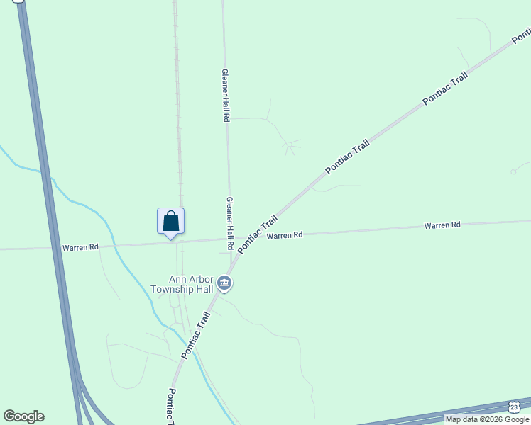 map of restaurants, bars, coffee shops, grocery stores, and more near 1689 Warren Road in Ann Arbor