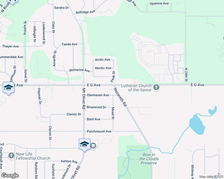 map of restaurants, bars, coffee shops, grocery stores, and more near 3019 East G Avenue in Kalamazoo