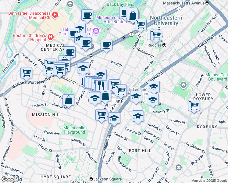 map of restaurants, bars, coffee shops, grocery stores, and more near 2 Smith Street in Boston