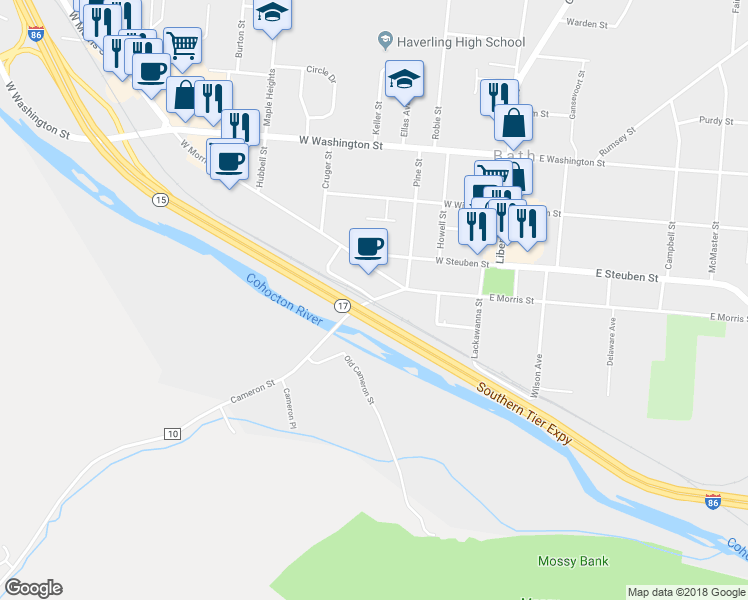 map of restaurants, bars, coffee shops, grocery stores, and more near 1 Cameron Street in Bath