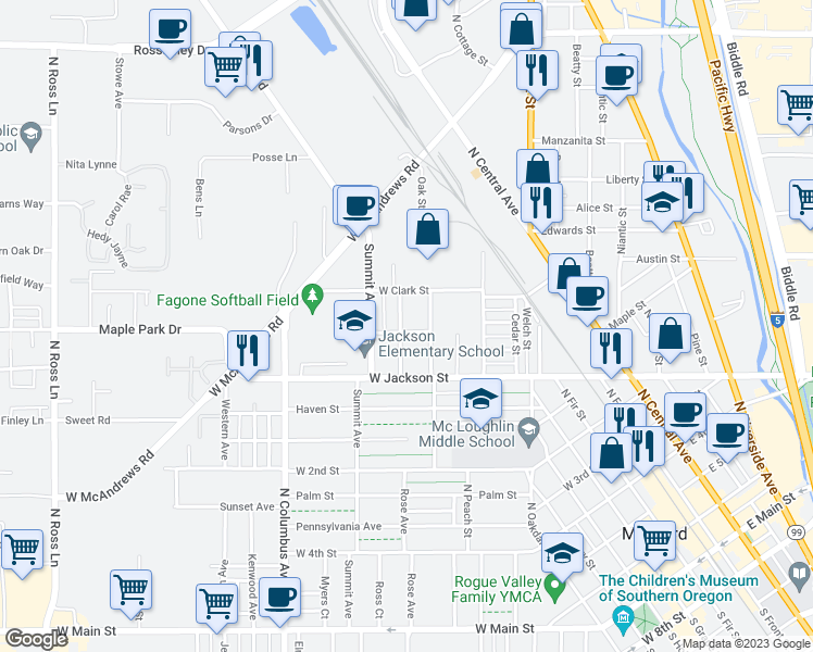 map of restaurants, bars, coffee shops, grocery stores, and more near 802 Broad Street in Medford