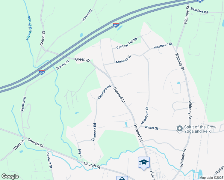 map of restaurants, bars, coffee shops, grocery stores, and more near 171 Howard Street in Northborough