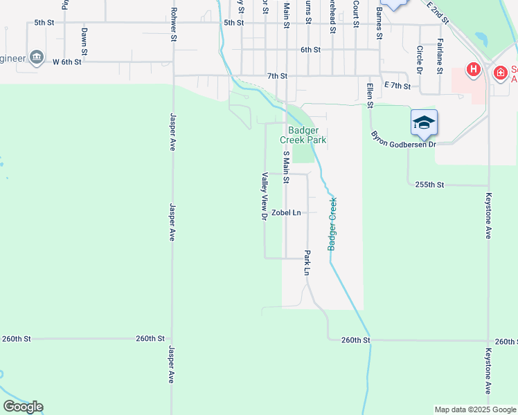 map of restaurants, bars, coffee shops, grocery stores, and more near 1010 Valley View Drive in Ida Grove