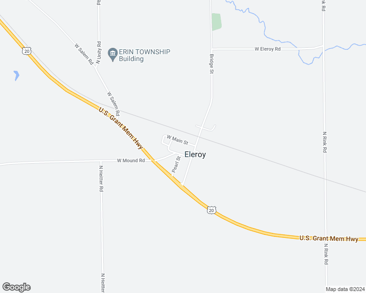 map of restaurants, bars, coffee shops, grocery stores, and more near in Eleroy