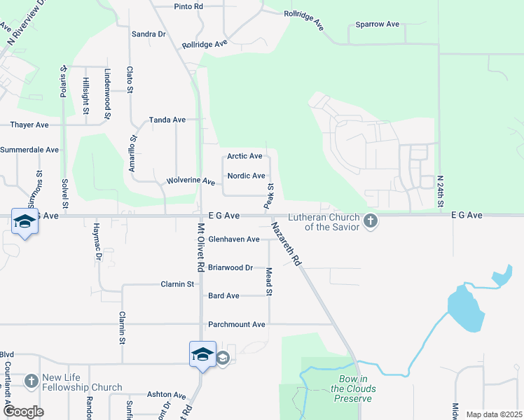 map of restaurants, bars, coffee shops, grocery stores, and more near 3019 East G Avenue in Kalamazoo
