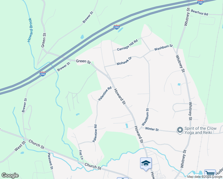map of restaurants, bars, coffee shops, grocery stores, and more near 171 Howard Street in Northborough