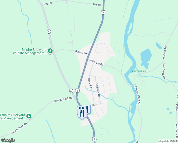 map of restaurants, bars, coffee shops, grocery stores, and more near 24 Royal Road in Stuyvesant