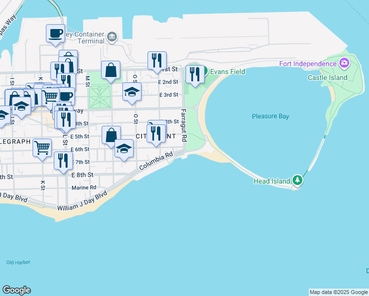 map of restaurants, bars, coffee shops, grocery stores, and more near in Boston