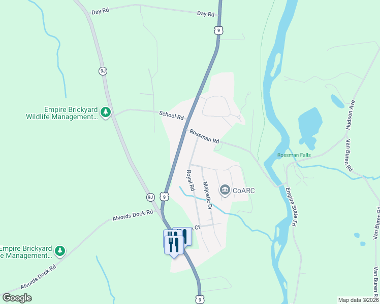 map of restaurants, bars, coffee shops, grocery stores, and more near 24 Royal Rd in Stuyvesant
