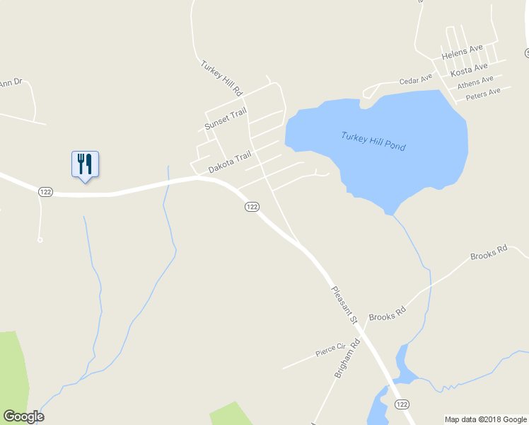 map of restaurants, bars, coffee shops, grocery stores, and more near 2 Barre Paxton Road in Rutland