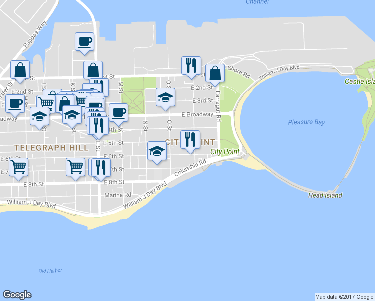 map of restaurants, bars, coffee shops, grocery stores, and more near in Boston