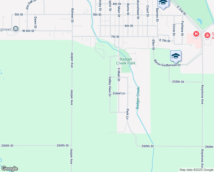 map of restaurants, bars, coffee shops, grocery stores, and more near 1010 Valley View Drive in Ida Grove