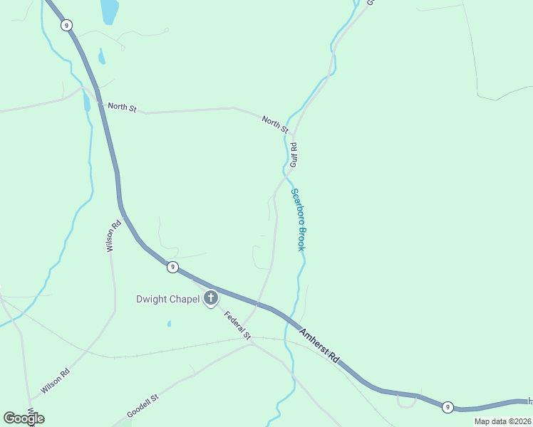 map of restaurants, bars, coffee shops, grocery stores, and more near 88 Gulf Road in Belchertown