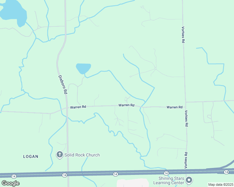 map of restaurants, bars, coffee shops, grocery stores, and more near 5401 Warren Road in Ann Arbor