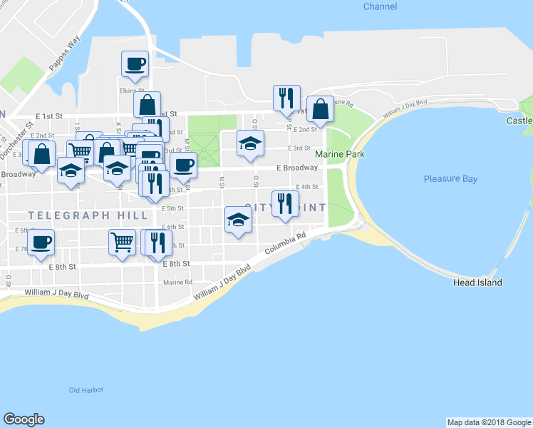 map of restaurants, bars, coffee shops, grocery stores, and more near in Boston