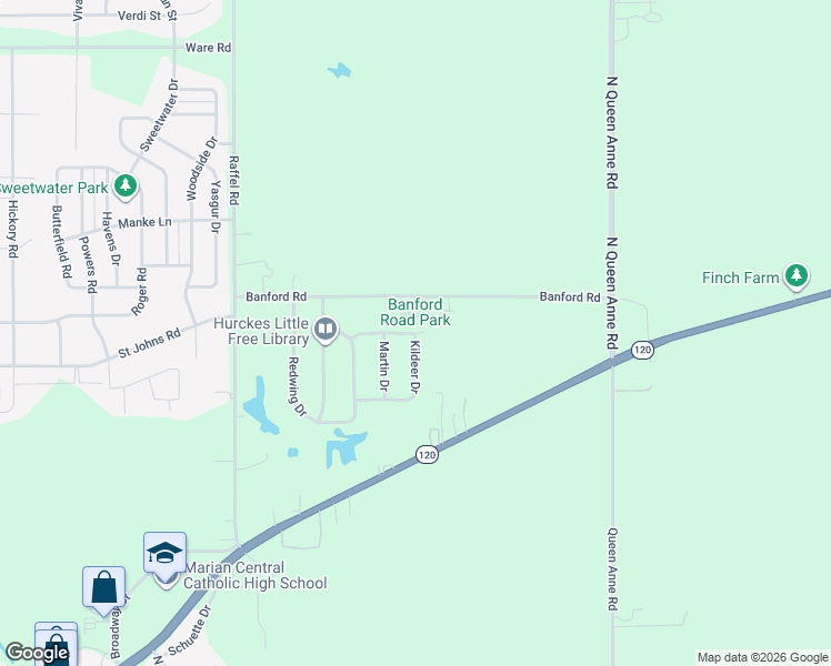 map of restaurants, bars, coffee shops, grocery stores, and more near 223 Sparrow Drive in Woodstock