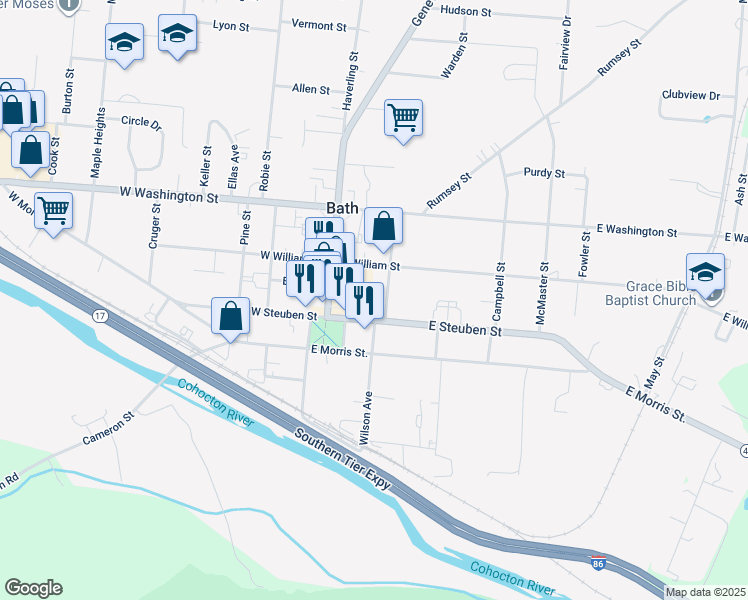 map of restaurants, bars, coffee shops, grocery stores, and more near 9 Gansevoort Street in Bath