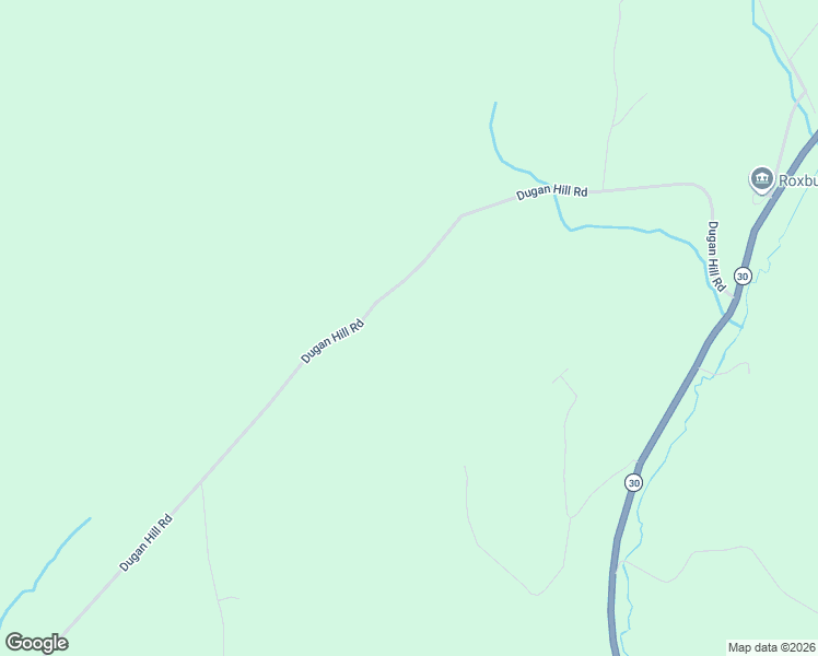 map of restaurants, bars, coffee shops, grocery stores, and more near 1380 Dugan Hill Road in Roxbury