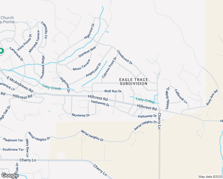 map of restaurants, bars, coffee shops, grocery stores, and more near 4533 Wolf Run Drive in Medford