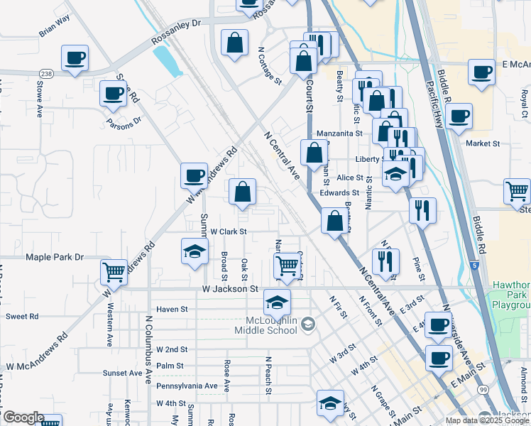 map of restaurants, bars, coffee shops, grocery stores, and more near 1028 Narregan Street in Medford