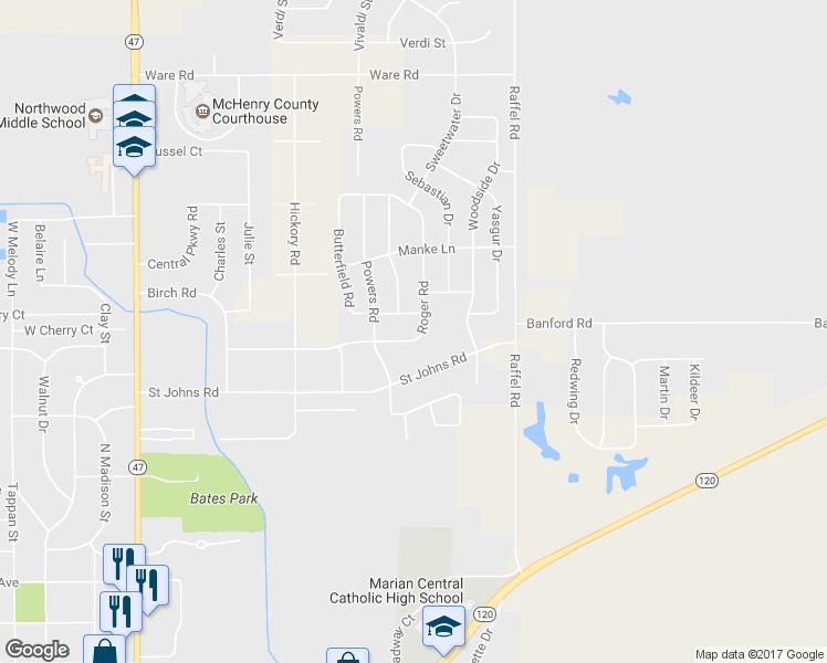 map of restaurants, bars, coffee shops, grocery stores, and more near 817 Roger Road in Woodstock