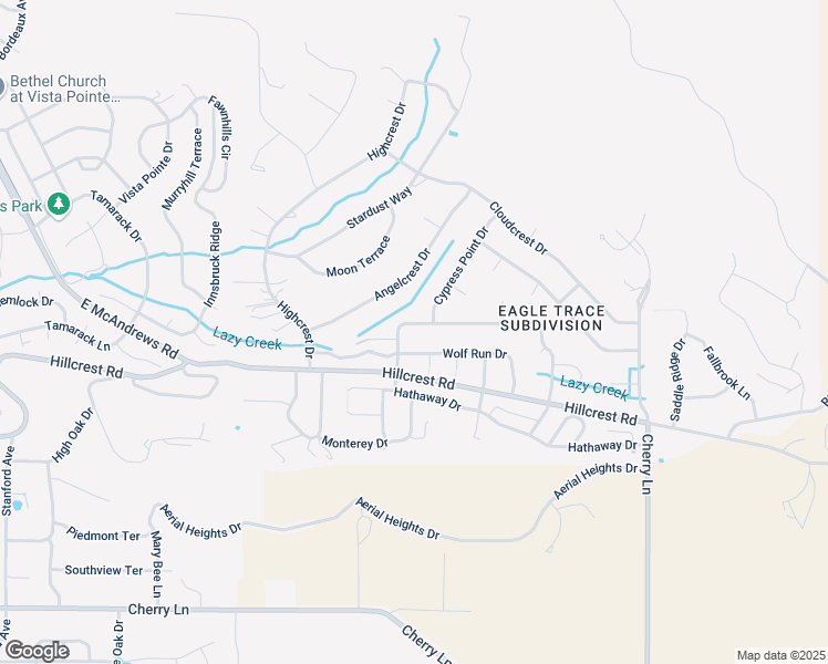 map of restaurants, bars, coffee shops, grocery stores, and more near 4491 Wolf Run Drive in Medford