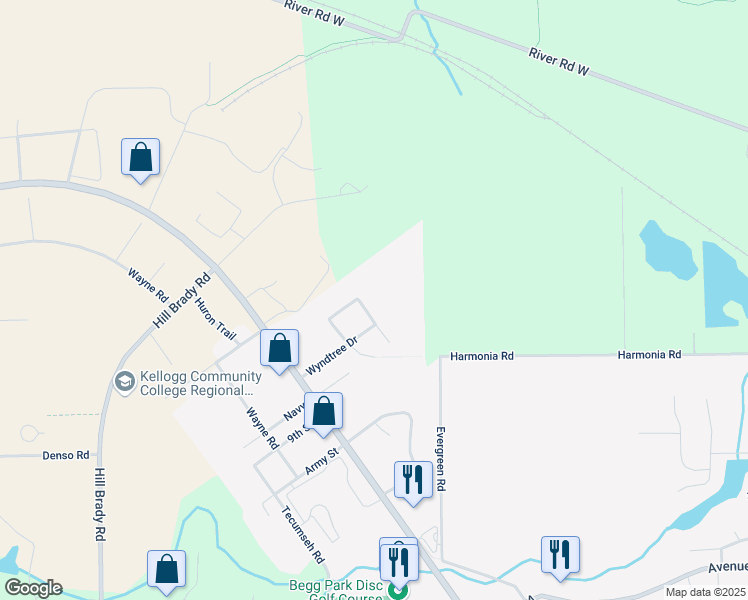map of restaurants, bars, coffee shops, grocery stores, and more near 55 Briarcliff Lane in Springfield