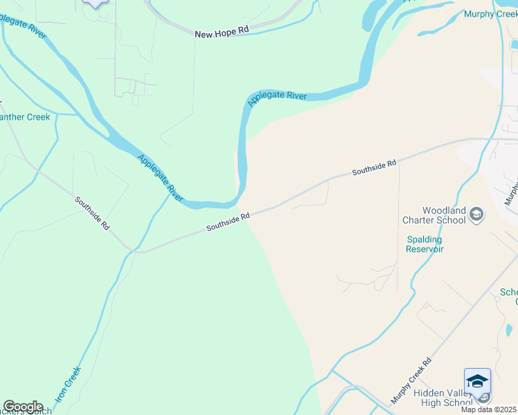 map of restaurants, bars, coffee shops, grocery stores, and more near 1451 Southside Road in Grants Pass