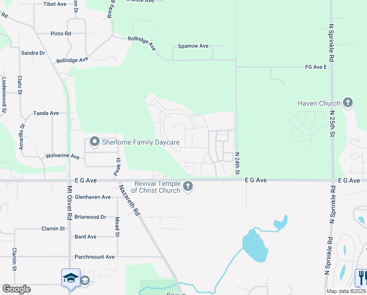 map of restaurants, bars, coffee shops, grocery stores, and more near 3600 South Circle Drive in Kalamazoo
