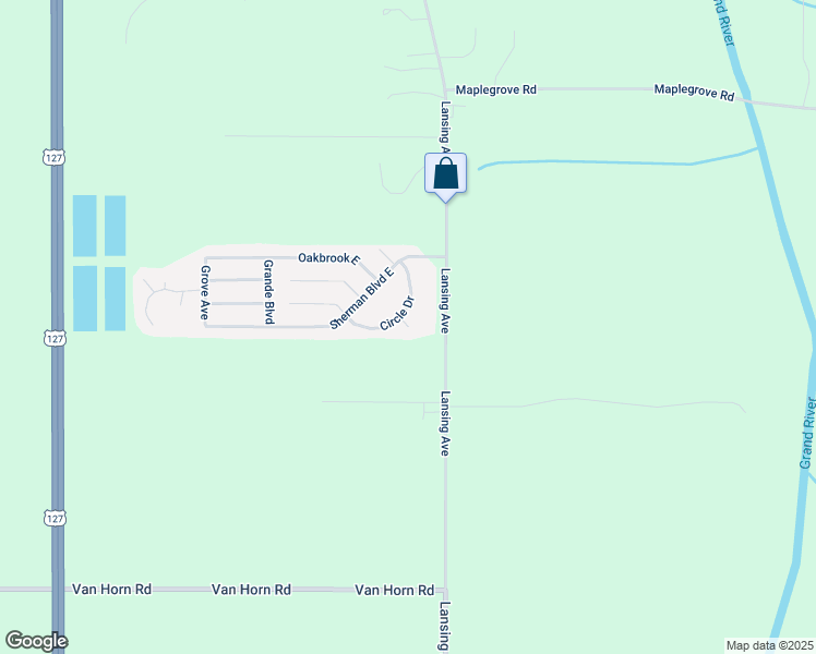 map of restaurants, bars, coffee shops, grocery stores, and more near 1199 Circle Court in Jackson