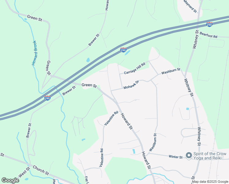 map of restaurants, bars, coffee shops, grocery stores, and more near 42 Mohawk Drive in Northborough