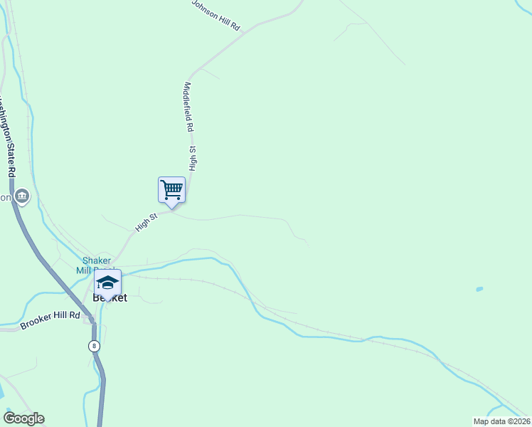 map of restaurants, bars, coffee shops, grocery stores, and more near 196-310 Leland Road in Becket