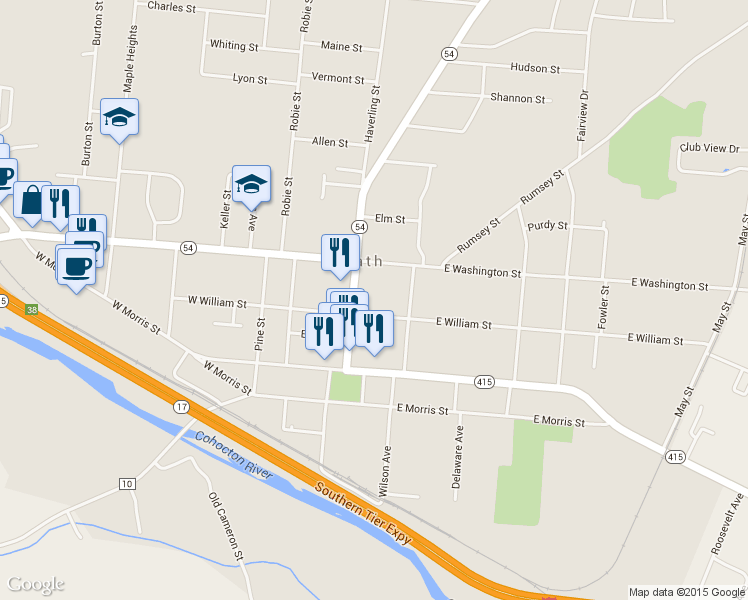 map of restaurants, bars, coffee shops, grocery stores, and more near 110 Liberty Street in Bath