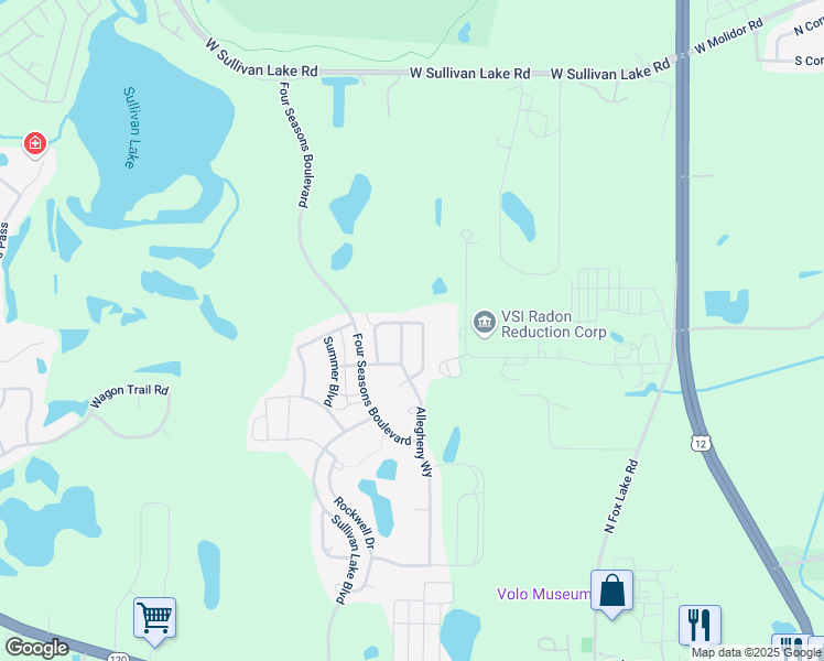map of restaurants, bars, coffee shops, grocery stores, and more near 32494 Allegheny Way in McHenry