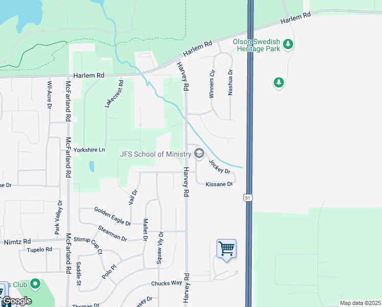 map of restaurants, bars, coffee shops, grocery stores, and more near 5118 Homestretch Drive in Loves Park
