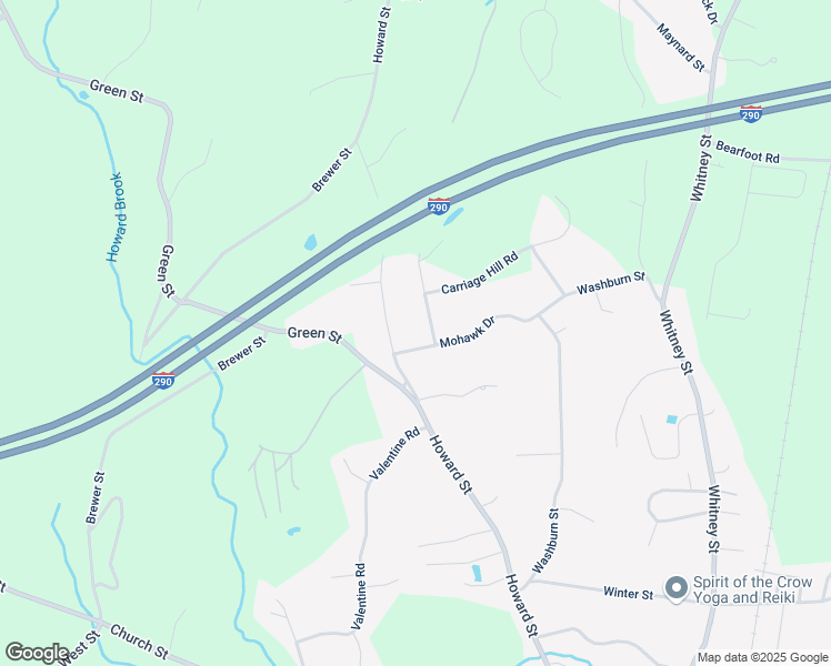 map of restaurants, bars, coffee shops, grocery stores, and more near 42 Mohawk Drive in Northborough