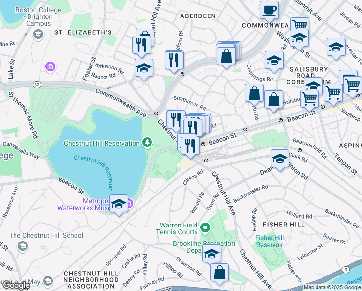 map of restaurants, bars, coffee shops, grocery stores, and more near in 