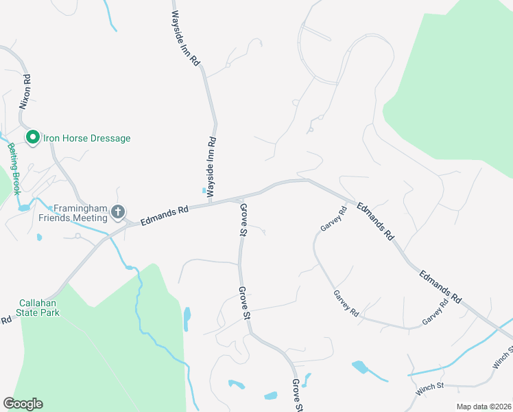 map of restaurants, bars, coffee shops, grocery stores, and more near 1173 Grove Street in Framingham