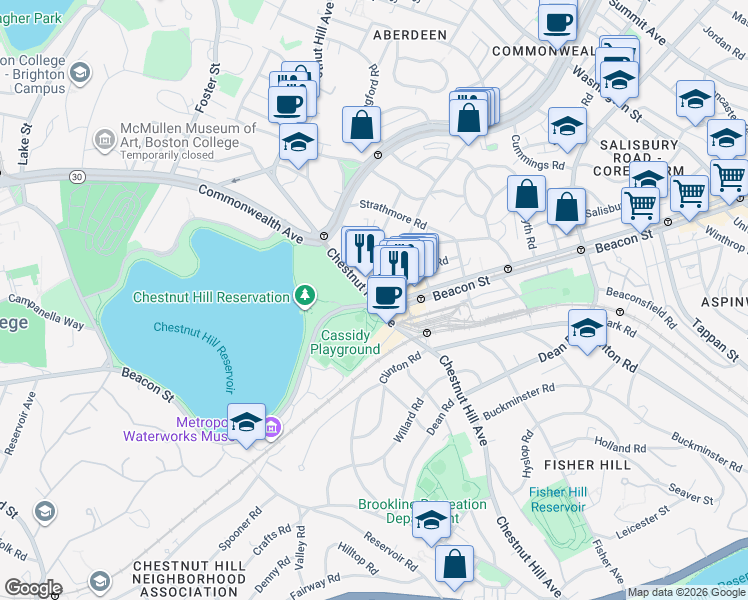 map of restaurants, bars, coffee shops, grocery stores, and more near in 