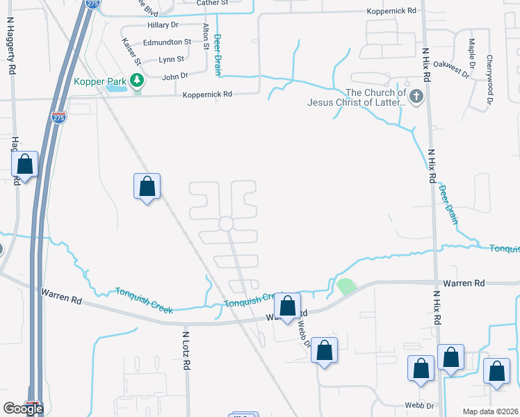 map of restaurants, bars, coffee shops, grocery stores, and more near 231-331 E Fern in Canton