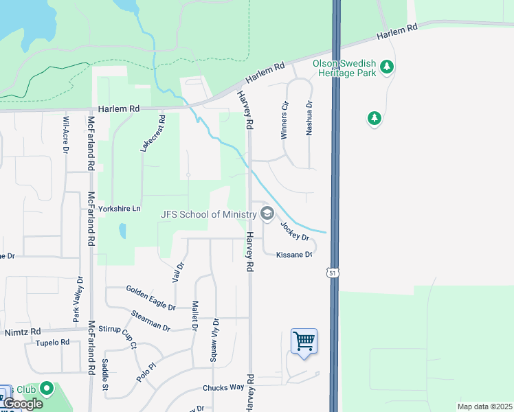map of restaurants, bars, coffee shops, grocery stores, and more near 5118 Homestretch Drive in Loves Park